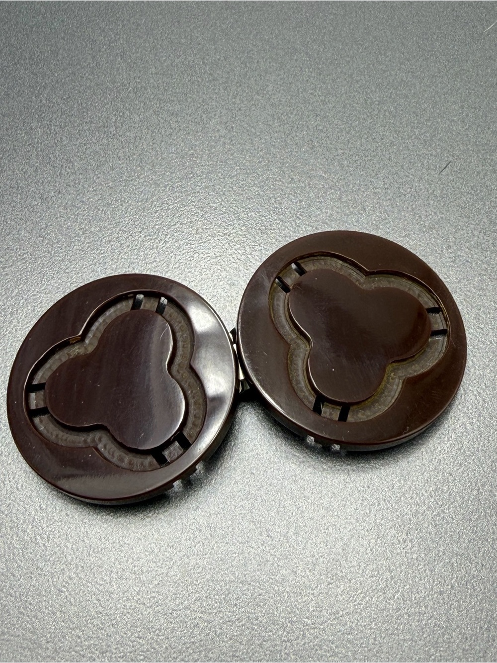 Vintage  Art Deco Brown  Bakelite Buckle#360 use